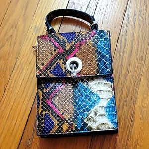 Snakeskin style handbag